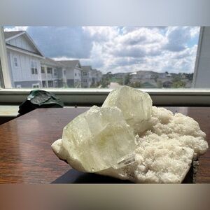 Calcite on Quartz! Incredible specimen!